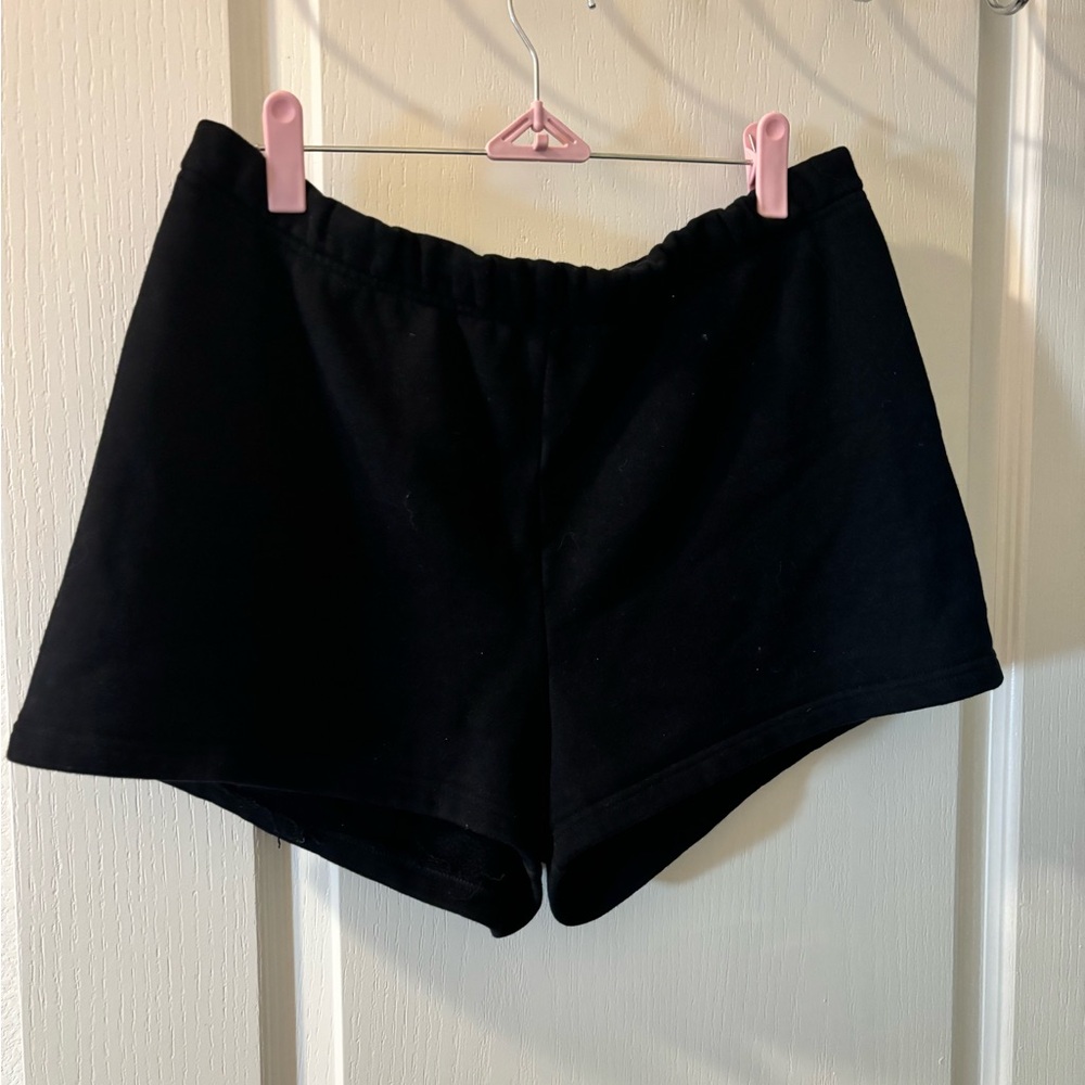 Black TNA Cozy Fleece Shorts